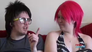 The man showed the camera lens student his cock