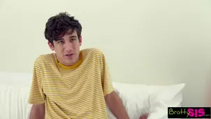 Young girl Braylin Bailey seduced by her stepbro to fuck