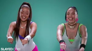 Toys and position sex with Vanna Bardot and Alexis Tae