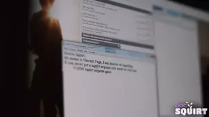 Using a powerful vibrator the young brown haired girl achieves several orgasms at once