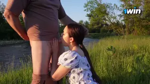 The step sister offered her brother to fuck without hesitation