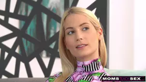 Pervert boy gets his mom's friend to suck and fuck her fat cock