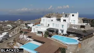 Beautiful MILF Caprice enjoying herself in a sensual mood on holiday