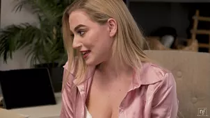 A beautiful girl Blake Blossom fucking with her director in his office