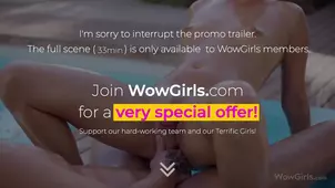 The beauty had a lot of fun with someone in the pool