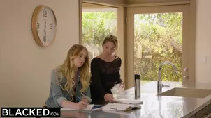 The beautiful blonde Chloe Scott has a fantasy with a black guy