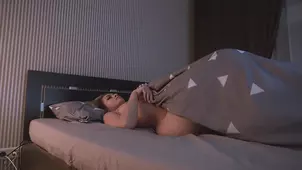 Fit girl showing body and masturbating no fucks given