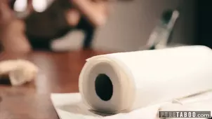 The girl is having her first day at her new job as a secretary