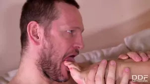 Foot fetish with stunning Italian Vittoria Dolce