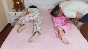 An appetizing girl is having an awesome threesome sex with her nice young uncle