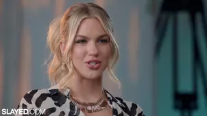 Good looking blonde Blake Blossom is engaged in intense fingering