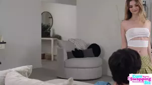 A man in a suit managed to bring the stunning Harley King to ecstasy