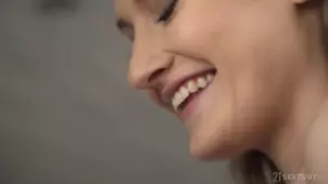 European girls in bikini posed for a photo in the pool