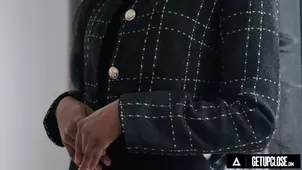 Omnia Jay's pussy pounding scene with a big cock in p