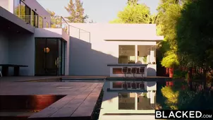 A young beautiful blonde with small boobs Alexa Grace fucked by a Black guy