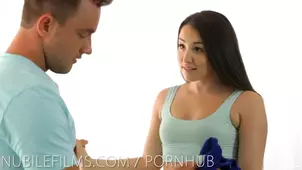 A beautiful woman Lola Foxx was roughly fucked in her home