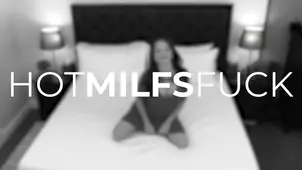 Blue haired slut Eve Marlowe shakes big boobs in a steamy scene