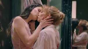 A sexy woman Evelin Elle licks her friend Kelly Collins's pussy with passion