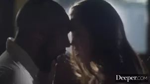 Blonde MILF Alina Lopez forced to please a young man in hardcore scene