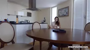 Steaming sauna sex with a stunning brunette Misha Cross at home