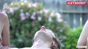 Guy deeply pushed his dick into a pretty girl's ass