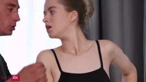 A hot sexy girl was dancing before her boyfriend with a happy ending