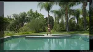 Abella shook her booty in the middle of the black weenie she won a prize