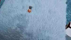 A blonde girl has a lot of fun with a guy who loves his job