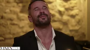 Latex look for the Porn model Sybil at the fashion show