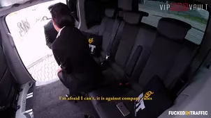 A sexy girl has fun with her feet inside a luxurious limousine