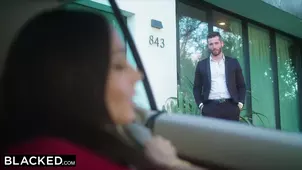 Ariana Marie achieves orgasm under the impact of a black cock in a tight spot