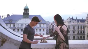 Hot jasmine has sex with her partner on the balcony with passion