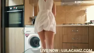 A hard dick makes a skinny blonde moan