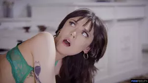 A hot woman Catherine with a mess of spunk on her face