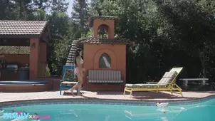 A hot girl with a ideal body seduces her brother