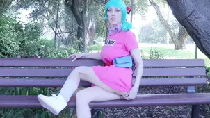 Masturbating and showing my tits by the Riverbank in Public