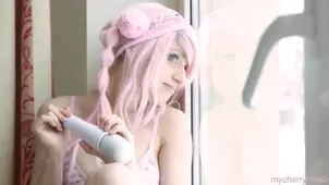 Cherry Crush showcases solo action in various poses on camera