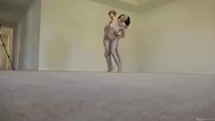 A horny woman in glasses got fucked at an open house