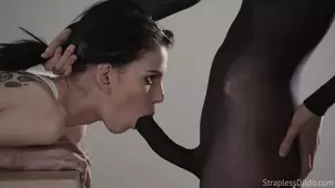 Busty Noelle fucked hard by bald teen with auburn hair