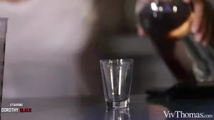 Beautiful babe Dorothy Black has a hot lesbian sex in the restaurant with Stella Cardo