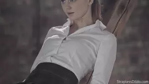 The girl is fucking with her girlfriend wearing pantyhose