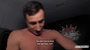 A nasty woman with tattoos gets banged hard in a car