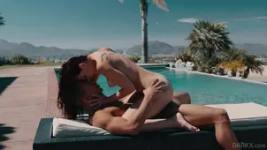 A cute girl tries to get intimate with her boss for fortune