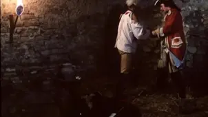 A hot woman Katharina has fun with two guys in a steamy scene