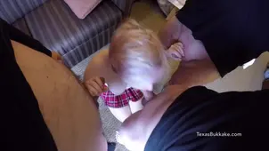 Great gangbang video with Maxine Raye and a hot bukkake face cumshot