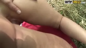 Public sex with sexy white girl wearing glasses in POV