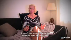 Two guys are having an intense MMF threesome sex session with a French beauty